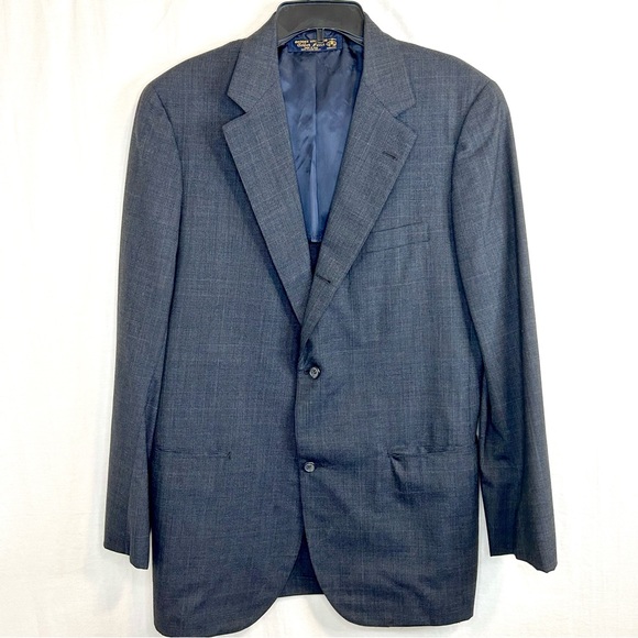 Brooks Brothers Golden Fleece Blazer Size 41L Long Sport Coat Wool Plaid Union - Picture 1 of 10